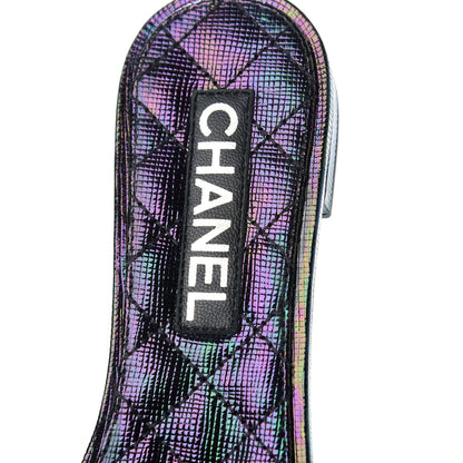 Chanel Fantasy Calfskin Pearl Cord CC Mules 38 Black 8 of 11