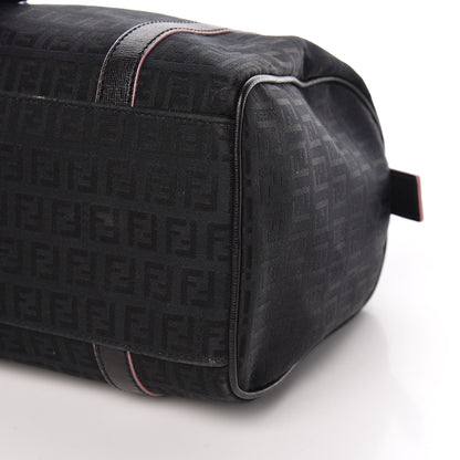Fendi Zucchino Vitello Elite Enamel Small Forever Boston Black Rosa 11 of 12