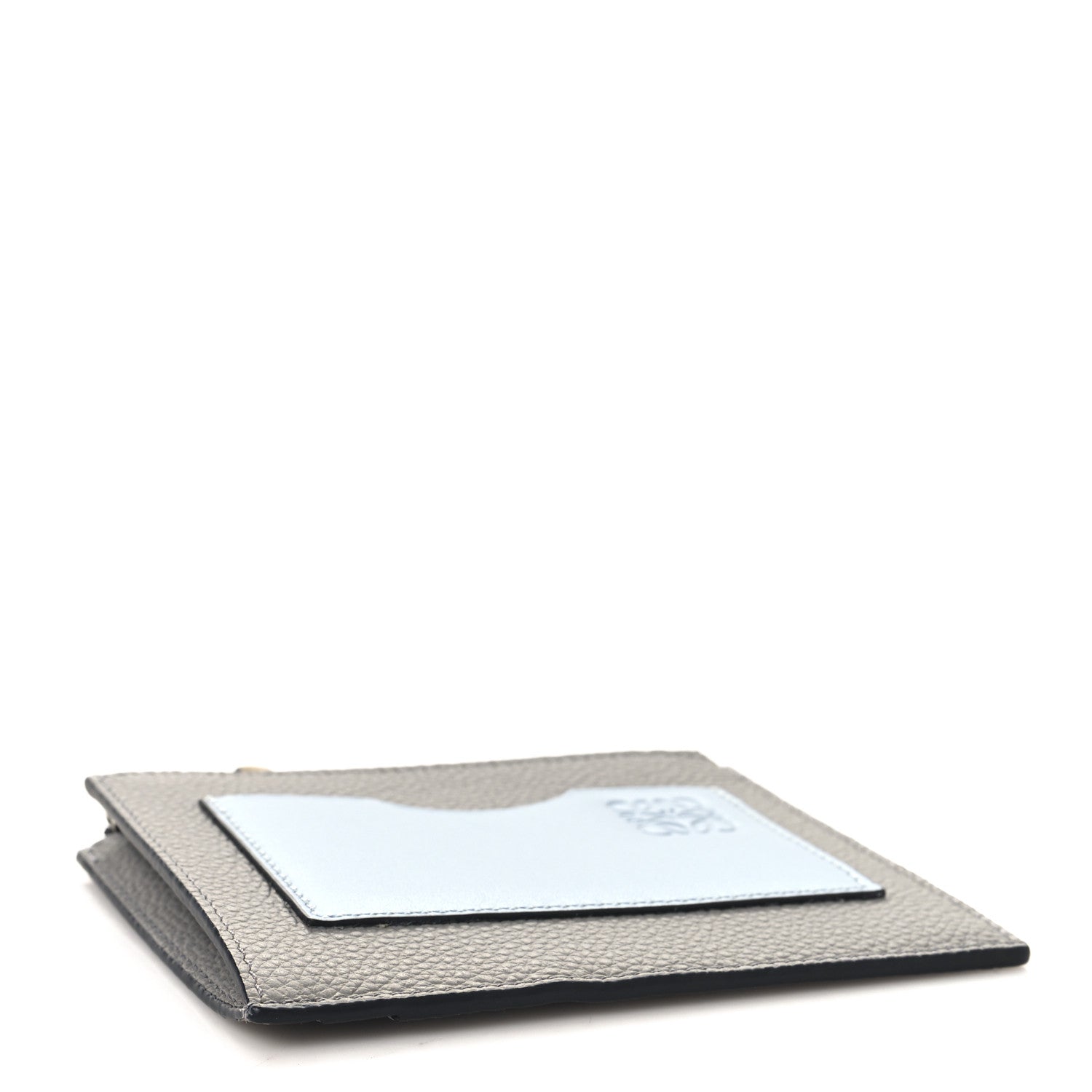 Loewe Soft Grained Calfskin Large Square Coin Cardholder Stone Blue Pearl Grey 4 of 8