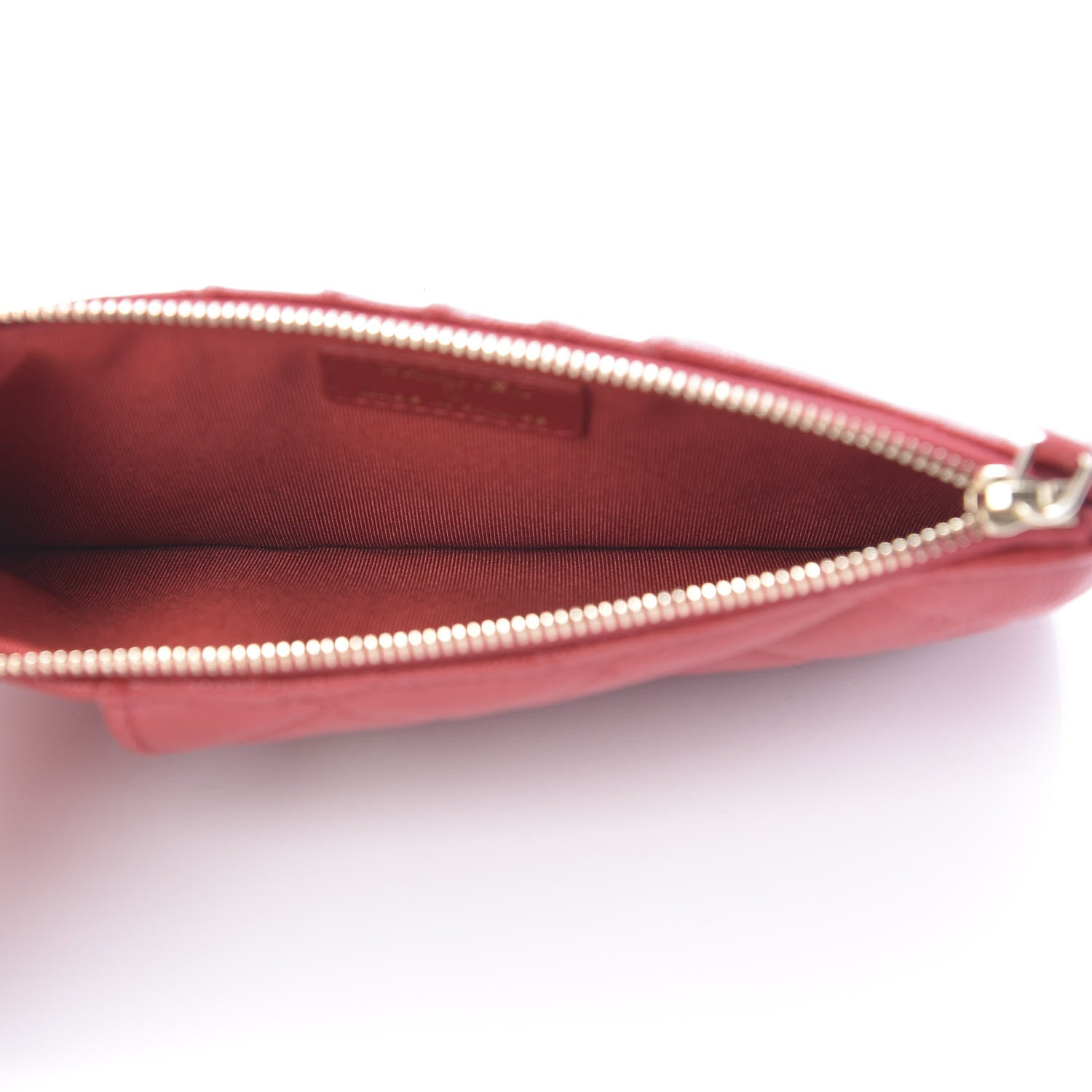 Chanel Caviar Quilted Classic Flat Wallet Pouch Red 5 of 8