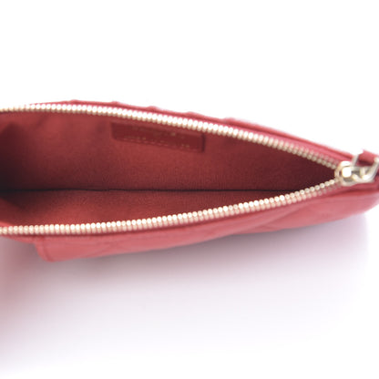 Chanel Caviar Quilted Classic Flat Wallet Pouch Red 5 of 8
