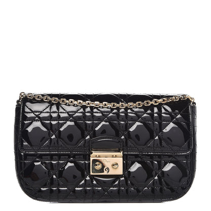 Christian Dior Patent Cannage Miss Dior Promenade Pouch Black 1 of 8
