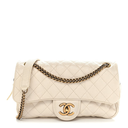 Chanel Crumpled Grained Calfskin Quilted Small Shiva Flap Beige 1 of 11