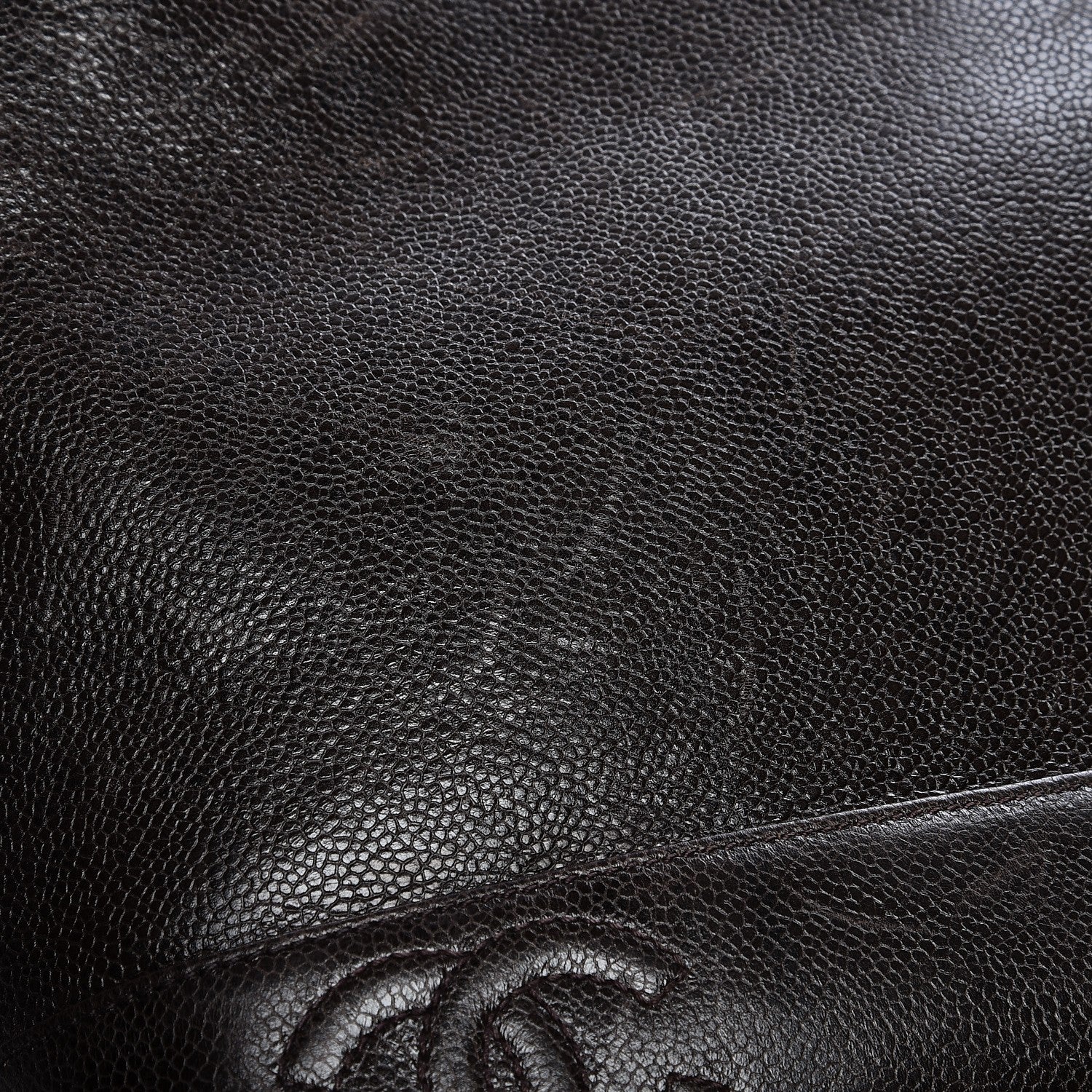 Chanel Caviar CC Shoulder Bag Dark Brown 14 of 14