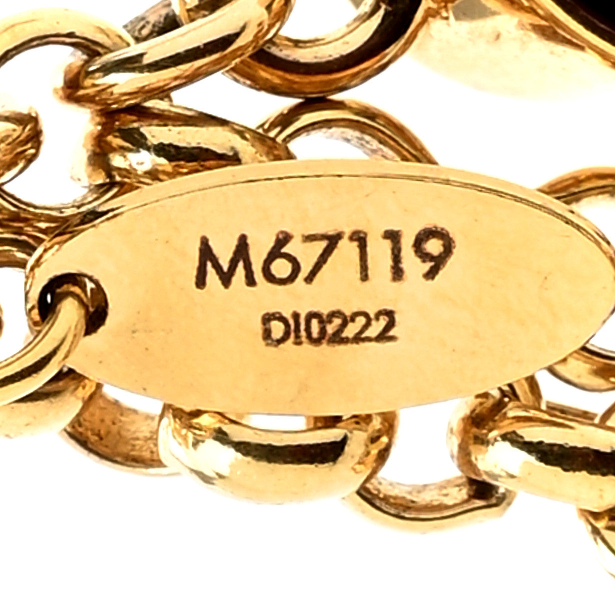 Metal Enamel Fleur De Monogram Bag Charm Dore