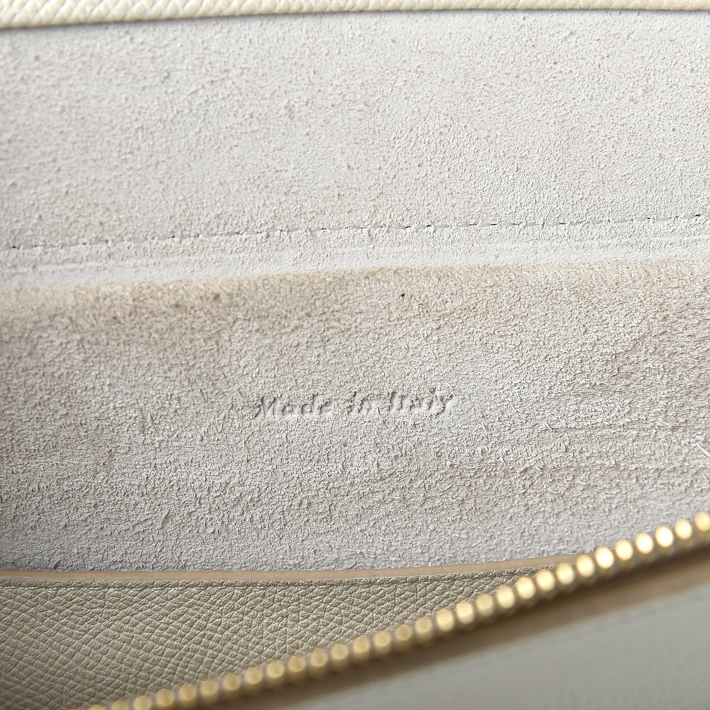Grained Calfskin Micro Belt Bag White
