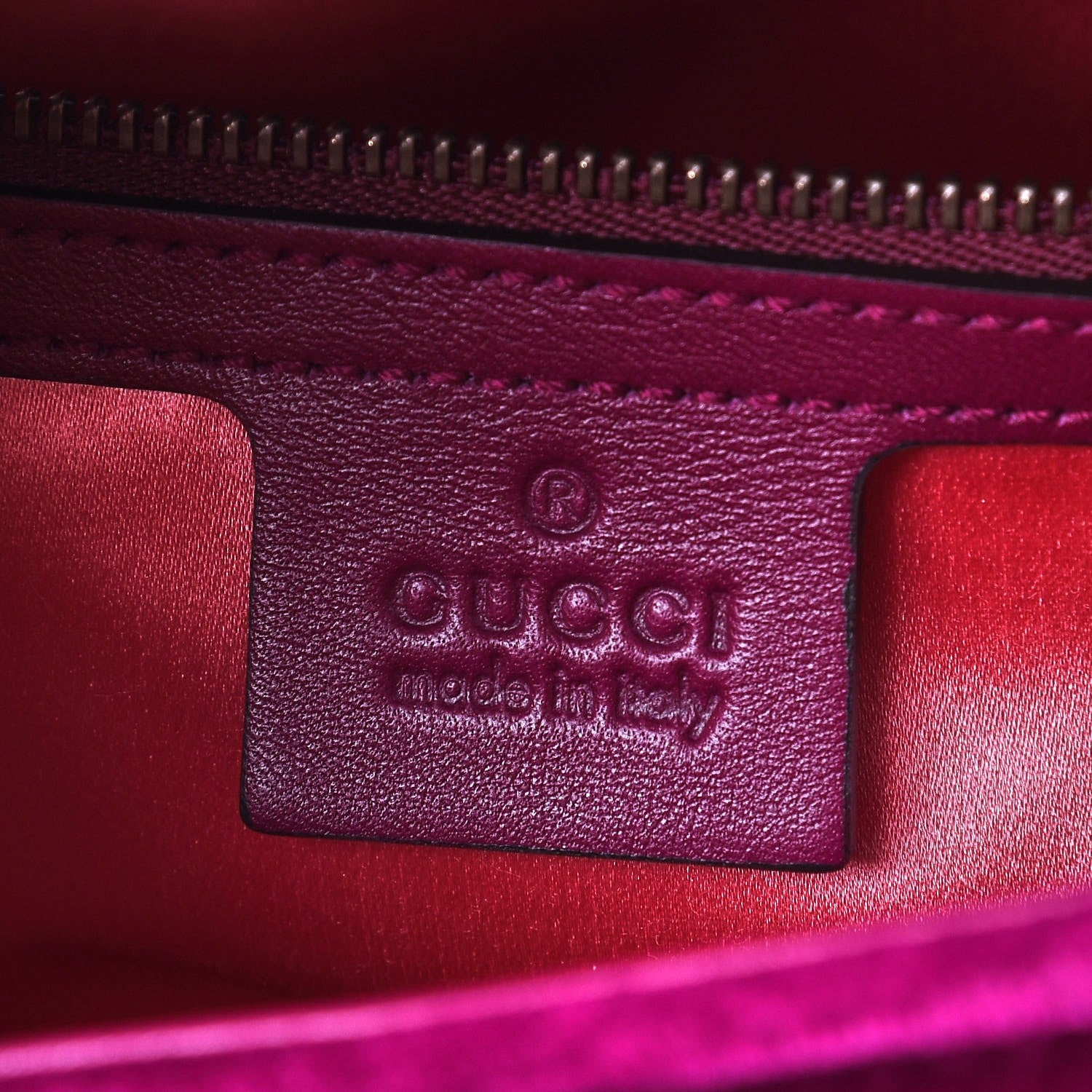 Gucci Velvet Matelasse Small GG Marmont Shoulder Bag Fuchsia Violet Cyclamen 6 of 8