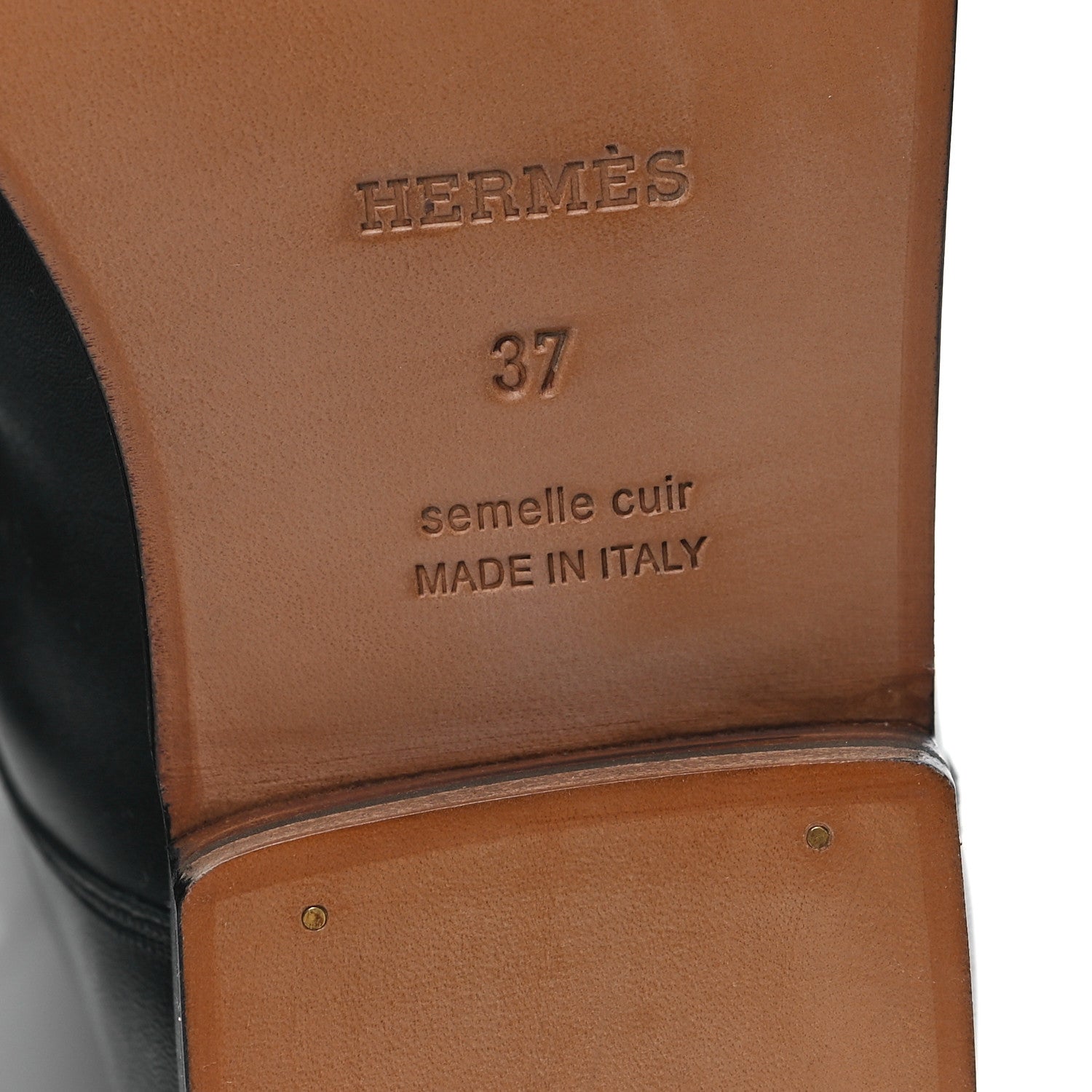 Hermes Calfskin Womens Faubourg Kelly Jumping Boots 37 Black 6 of 8