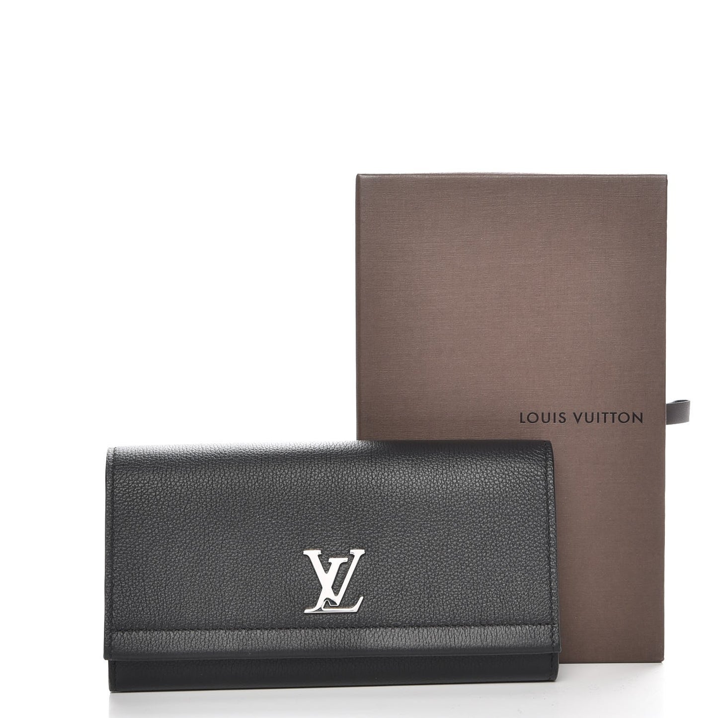 Calfskin Lockme II Wallet Black