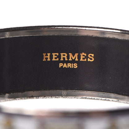 Hermes Enamel Printed Elephant Torana Wide Bracelet 65 4 of 6
