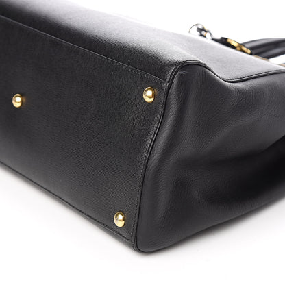 Fendi Vitello Elite Regular 2Jours Tote Black 10 of 12