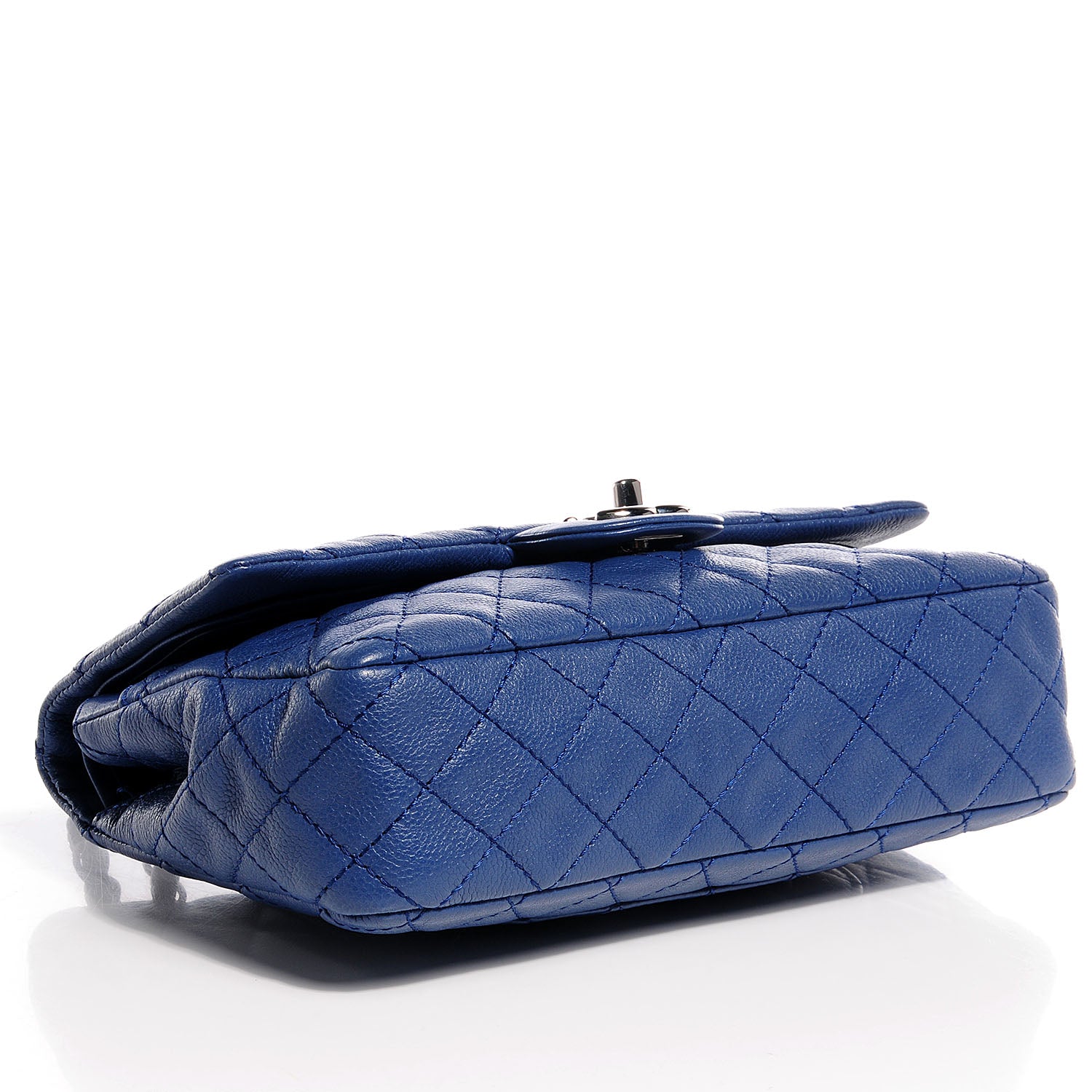 Chanel Washed Caviar Medium Double Flap Blue 4 of 8