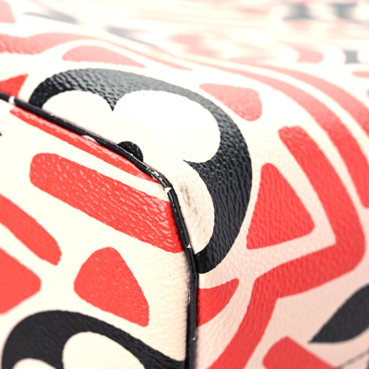 Monogram Giant Crafty Neverfull MM Creme Rouge Black