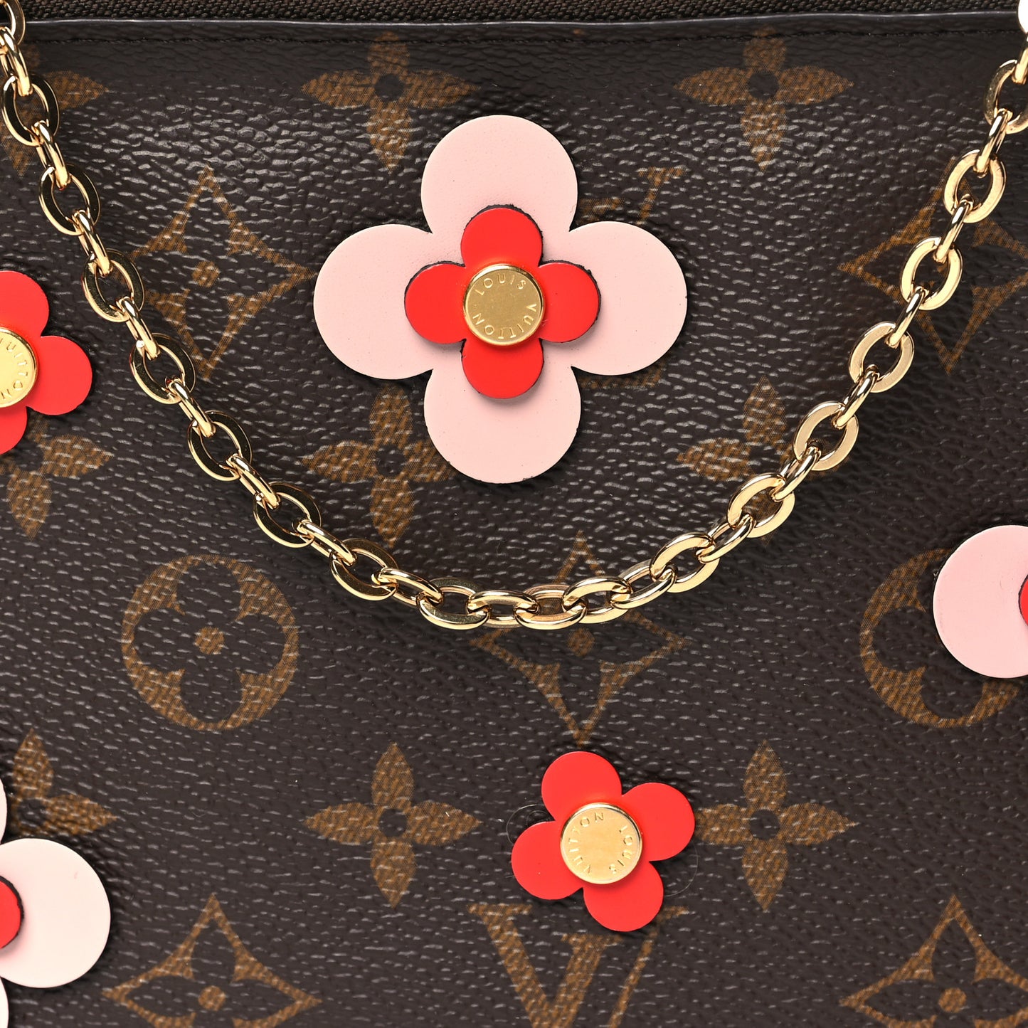 Monogram Blooming Flowers Double Zip Pochette
