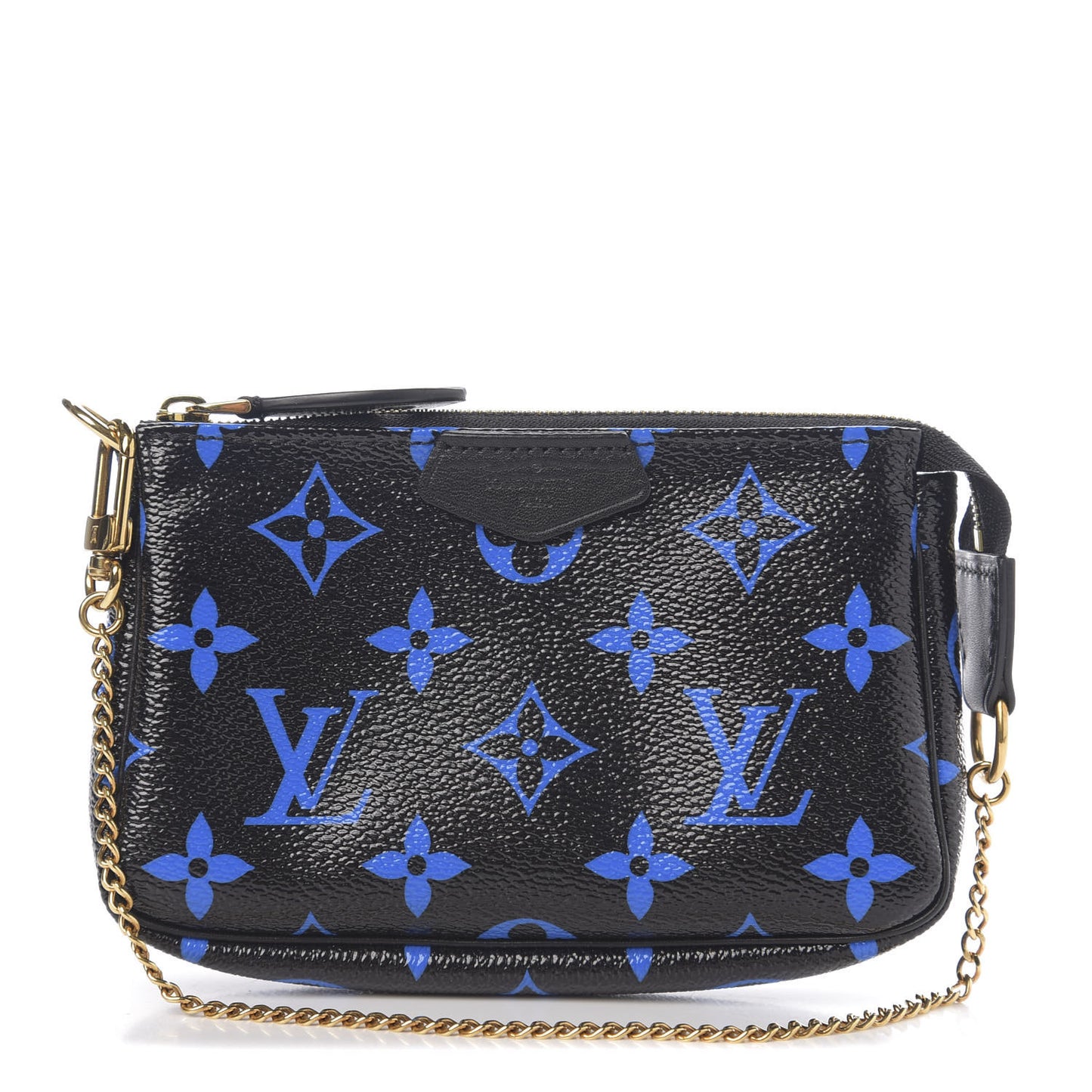 Colored Monogram Mini Pochette Accessories Blue Black
