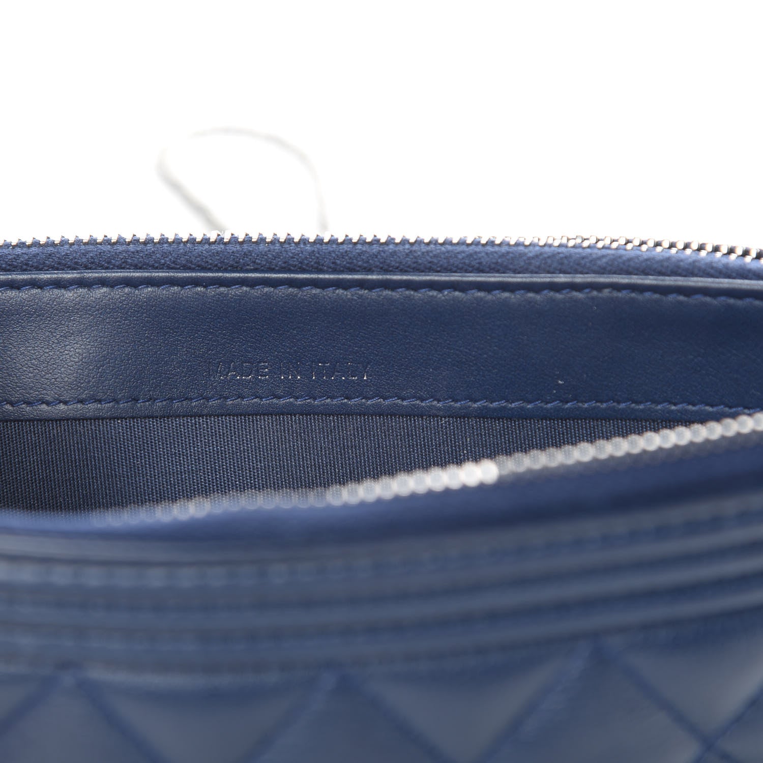 Chanel Calfskin Quilted Small Boy Clutch With Chain Navy 9 of 14