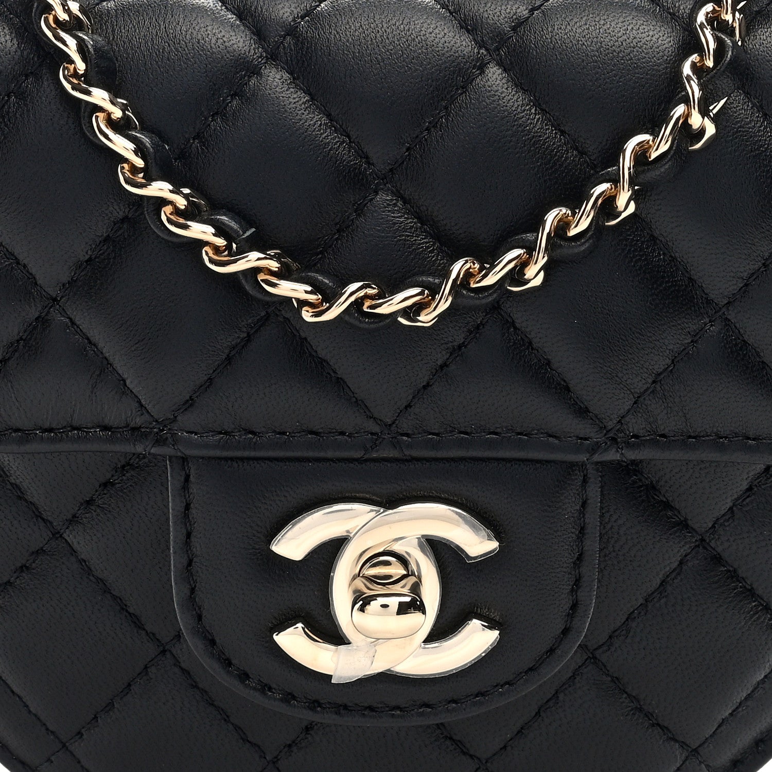 Chanel Lambskin Quilted CC In Love Heart Bag Black 8 of 10