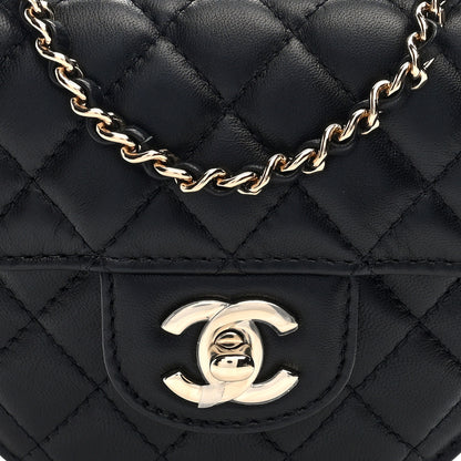 Chanel Lambskin Quilted CC In Love Heart Bag Black 8 of 10