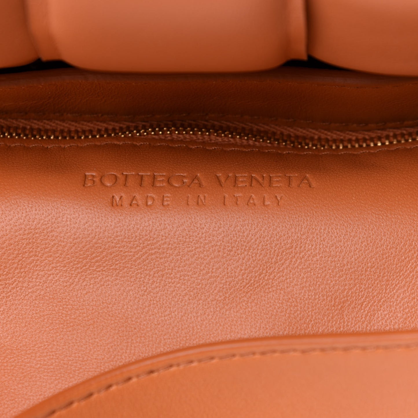 Nappa Maxi Intreccio Padded Cassette Crossbody Bag Caramel