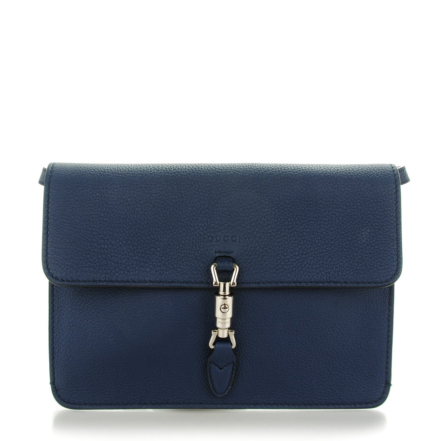 Grand Prix Calfskin Jackie Convertible Shoulder Bag Blue Marine