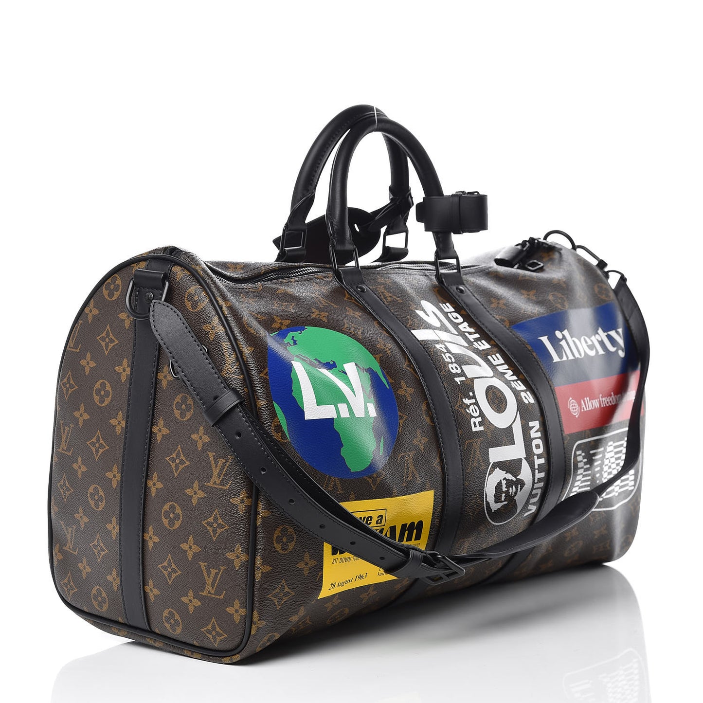 Monogram Logo Keepall Bandouliere 50 Marron