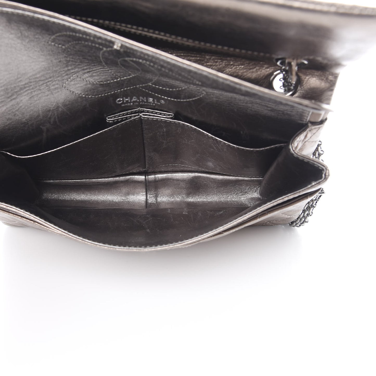 Metallic Aged Calfskin Quilted 2.55 Reissue 227 Flap Bronze