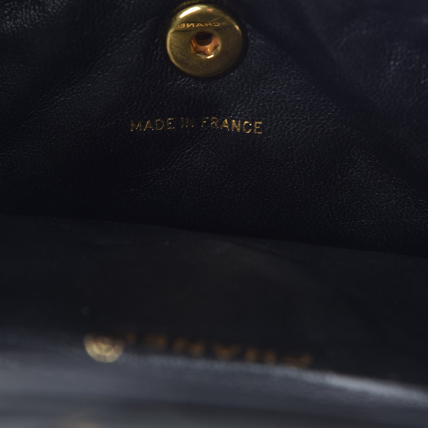 Lambskin Quilted Drawstring Backpack Black