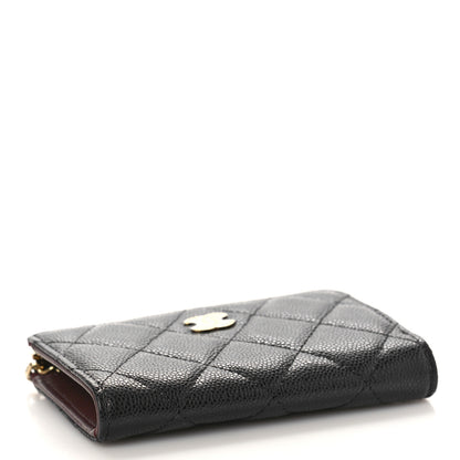 Chanel Caviar Quilted Zipped Key Holder Case Black 4 of 10