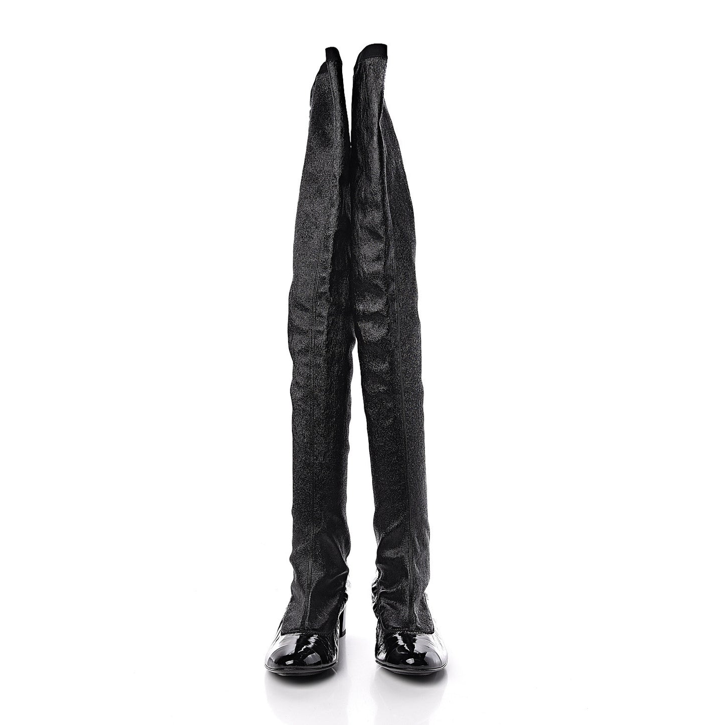 Patent Over The Knee Boots 38.5 Black