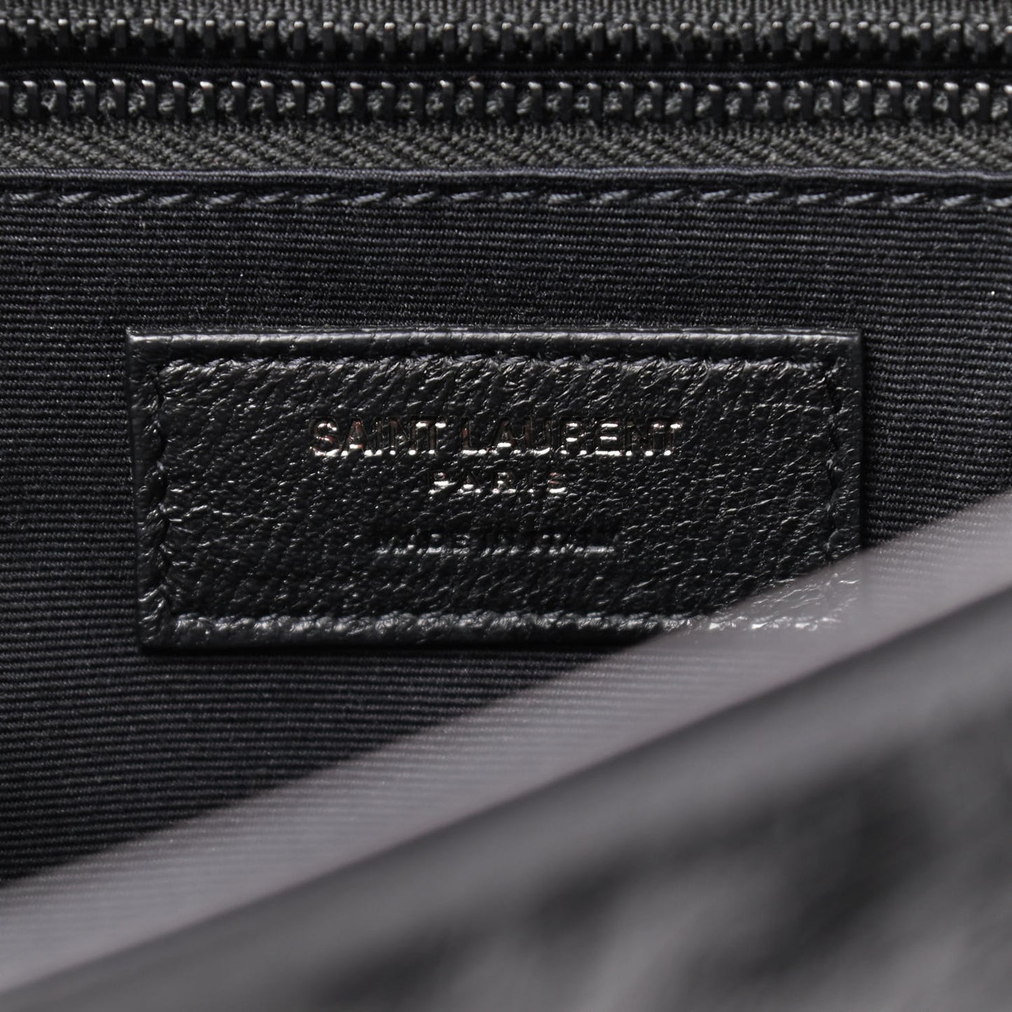 Crinkled Calfskin Matelasse Monogram Medium Niki Chain Satchel Black
