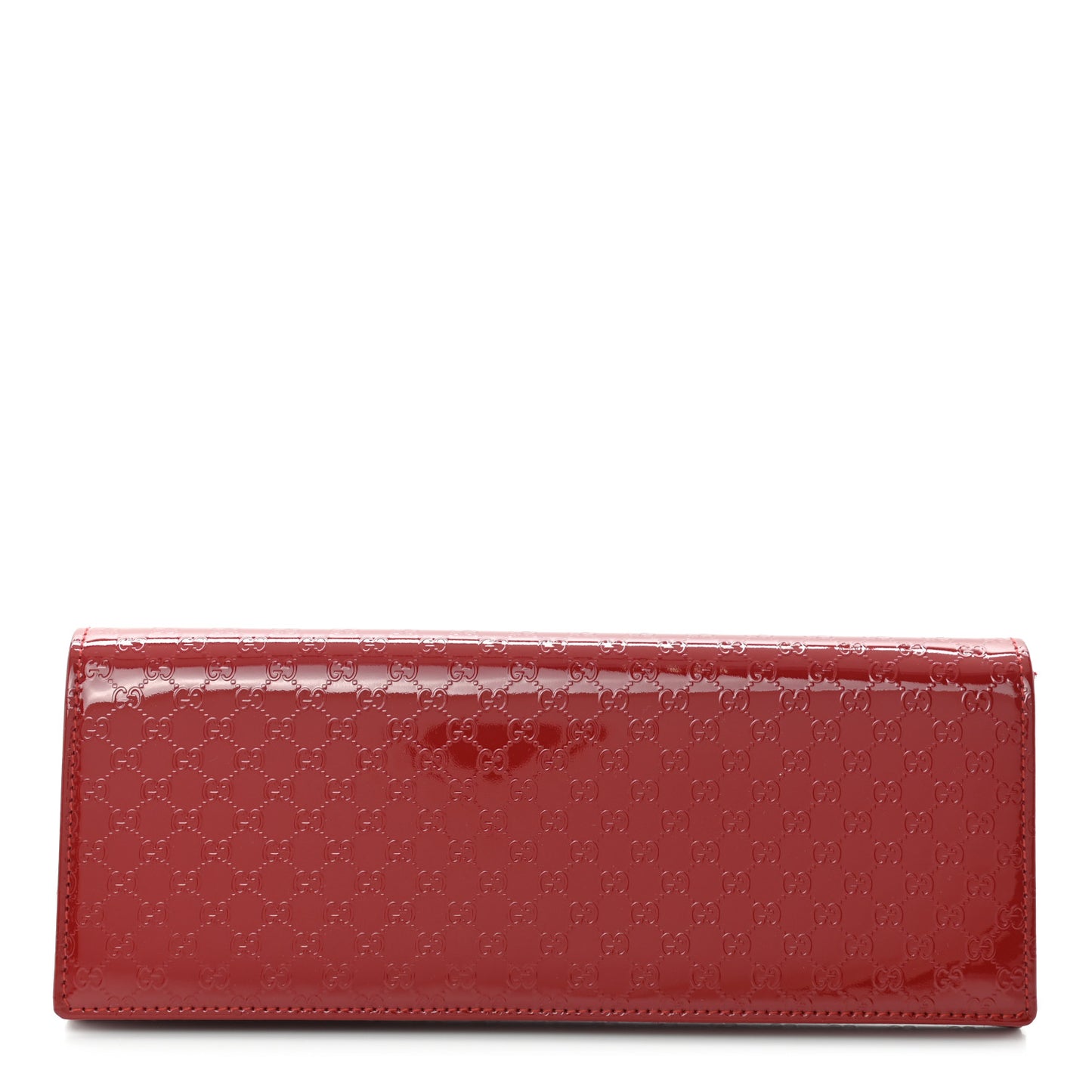 Patent Microguccissima Small Broadway Clutch Red