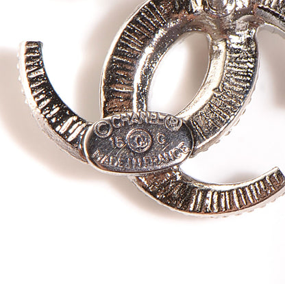 Chanel Crystal Moon CC Earrings Silver 4 of 5