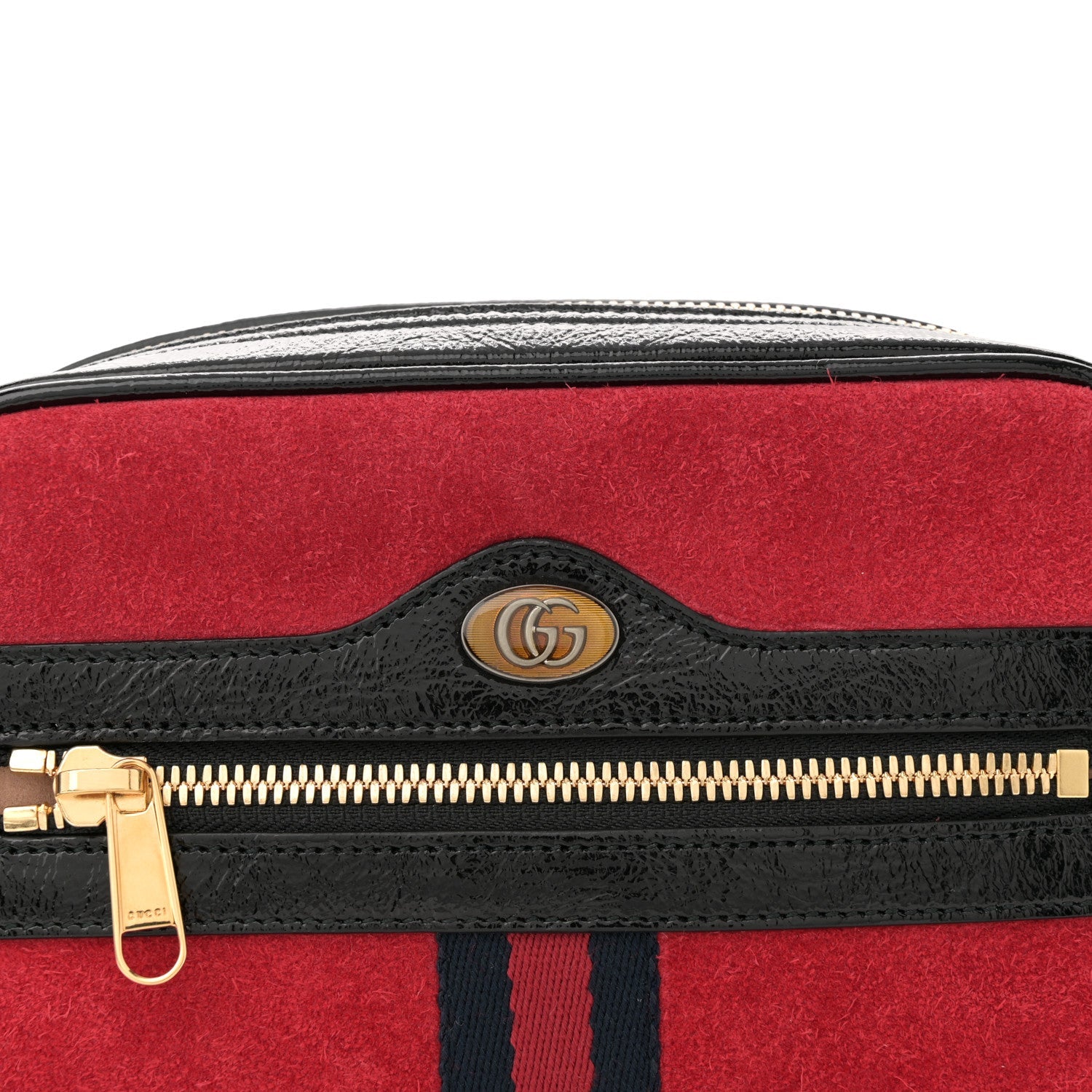 Gucci Suede Small Ophidia Belt Bag 95 38 Hibiscus Red 8 of 10