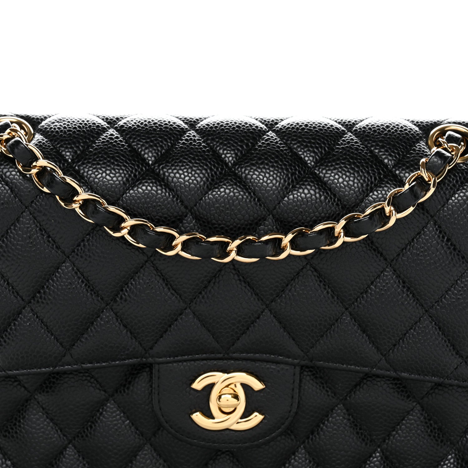 Chanel Caviar Quilted Medium Double Flap Black 8 of 13