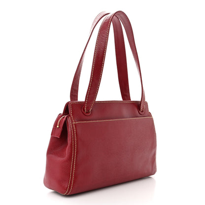 Chanel Caviar CC Stitched Tote Red 3 of 11