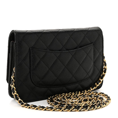 Chanel Caviar Quilted Wallet on Chain WOC Black 3 of 11