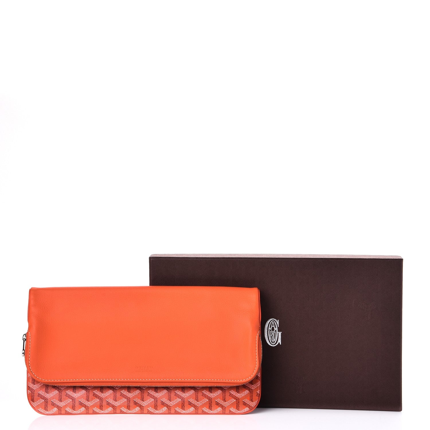 Goyard Goyardine Sainte Marie Soft Clutch Orange 9 of 9