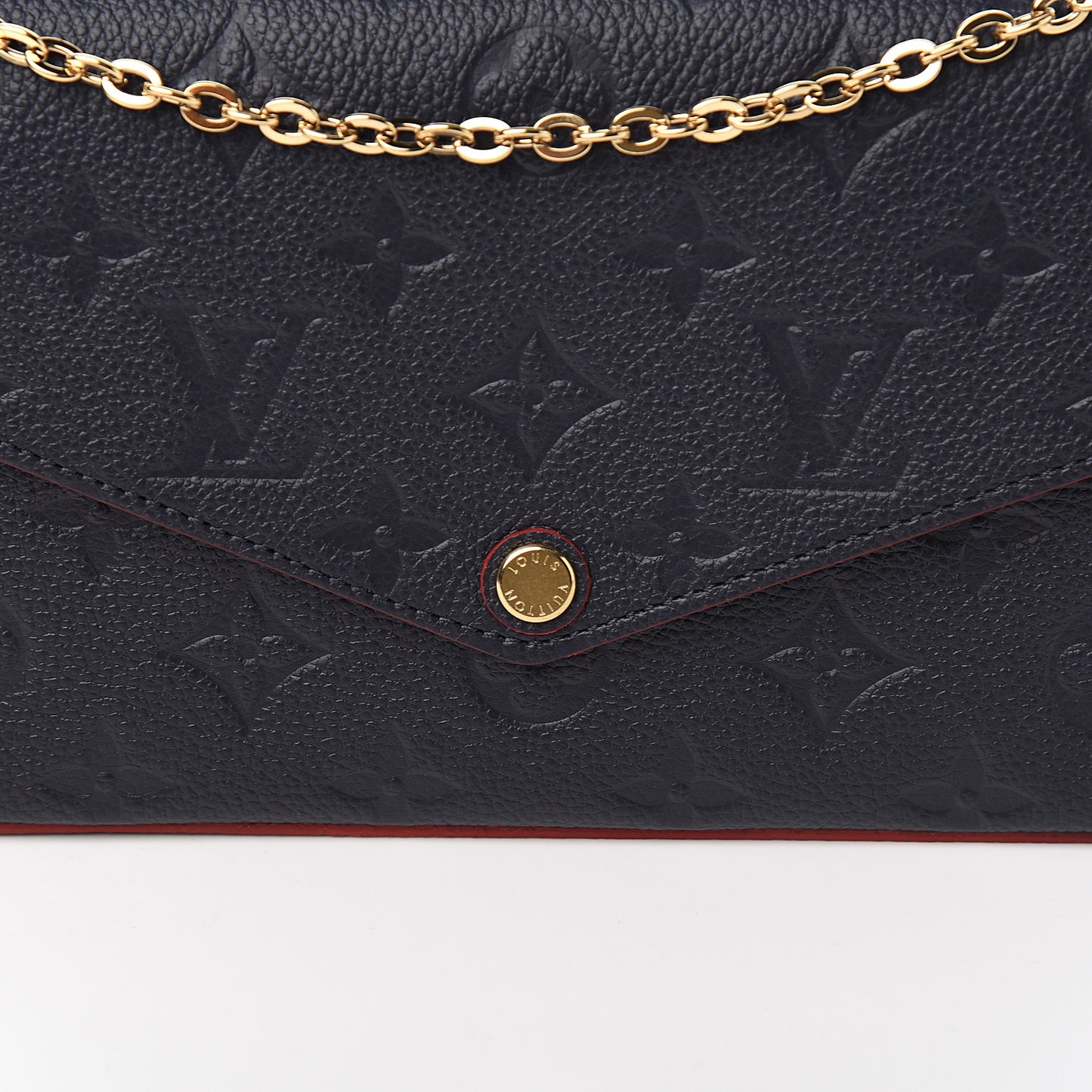Empreinte Pochette Felicie Chain Wallet Marine Rouge