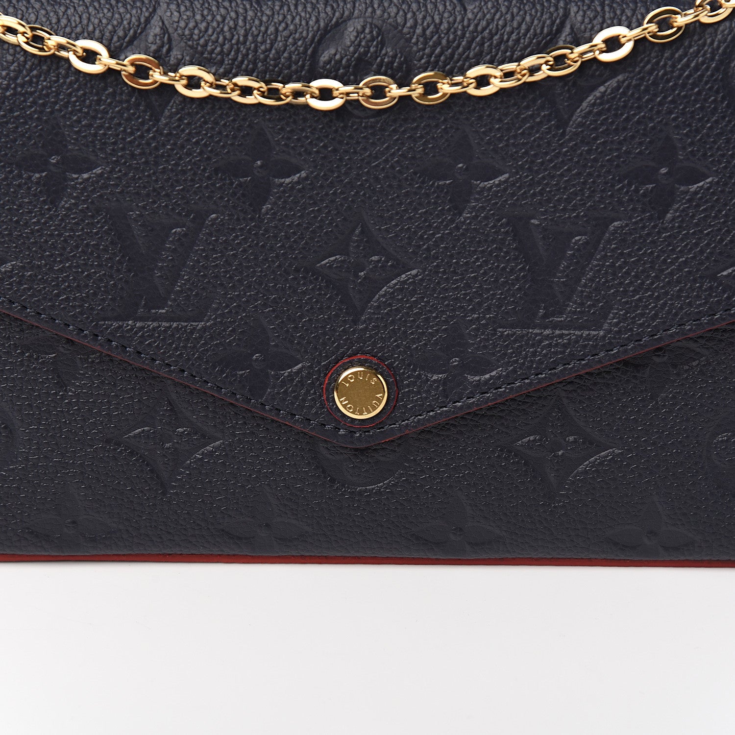 Louis Vuitton Empreinte Pochette Felicie Chain Wallet Marine Rouge 11 of 12