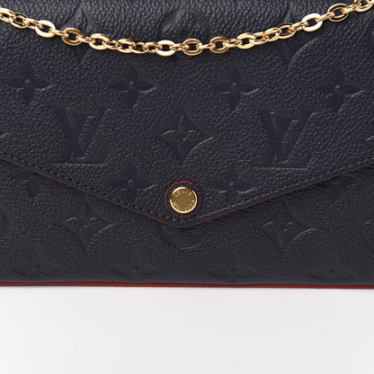 Louis Vuitton Empreinte Pochette Felicie Chain Wallet Marine Rouge 11 of 12
