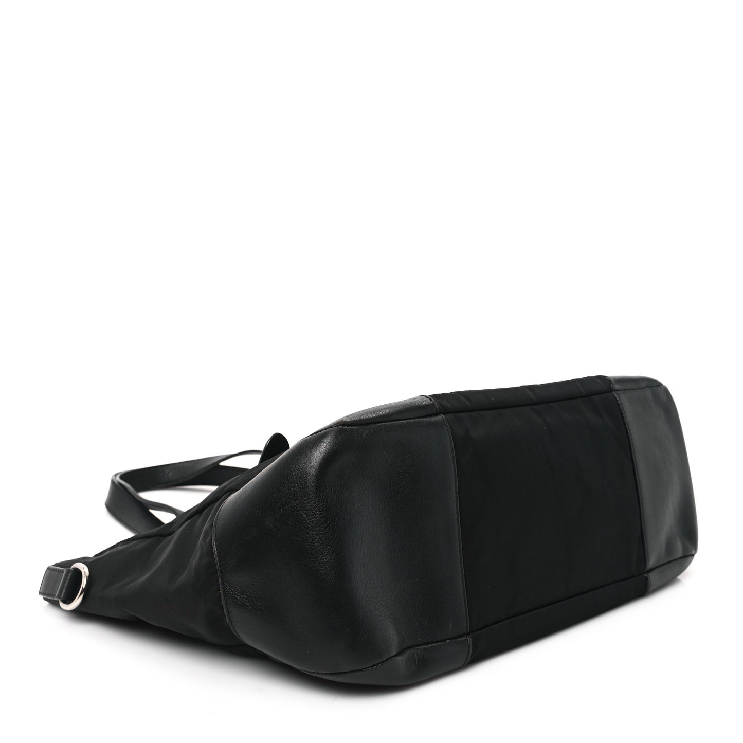 Tessuto Nylon Soft Calfskin Tote Black