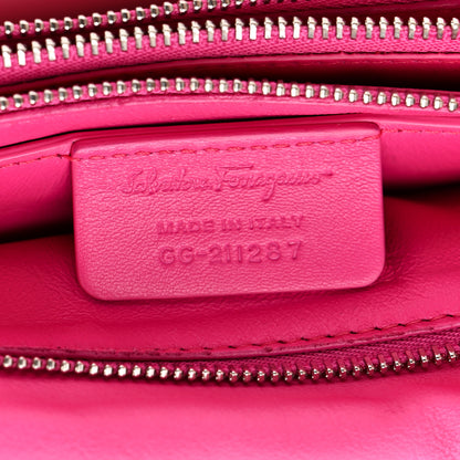 Salvatore Ferragamo Calfskin Small Viva Bow Shoulder Bag Hot Pink 8 of 11