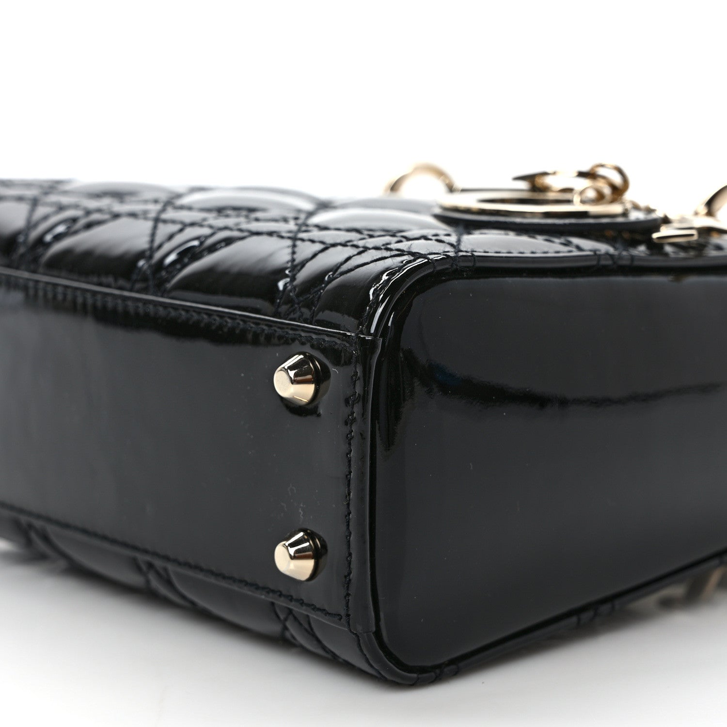 Christian Dior Patent Cannage Mini Lady Dior Black 8 of 9