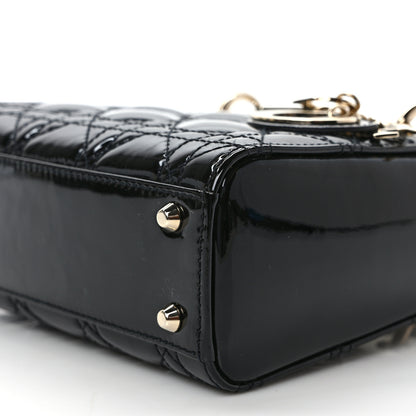 Christian Dior Patent Cannage Mini Lady Dior Black 8 of 9