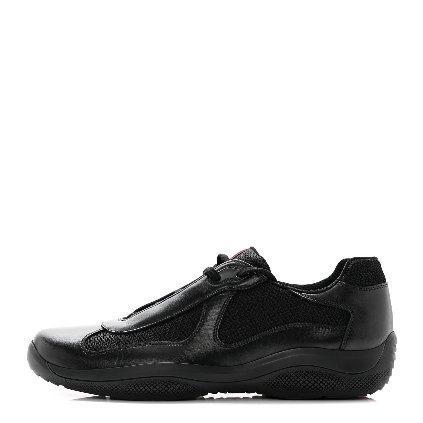 Calfskin Mesh Neoprene America’s Cup Sneakers 9 Black