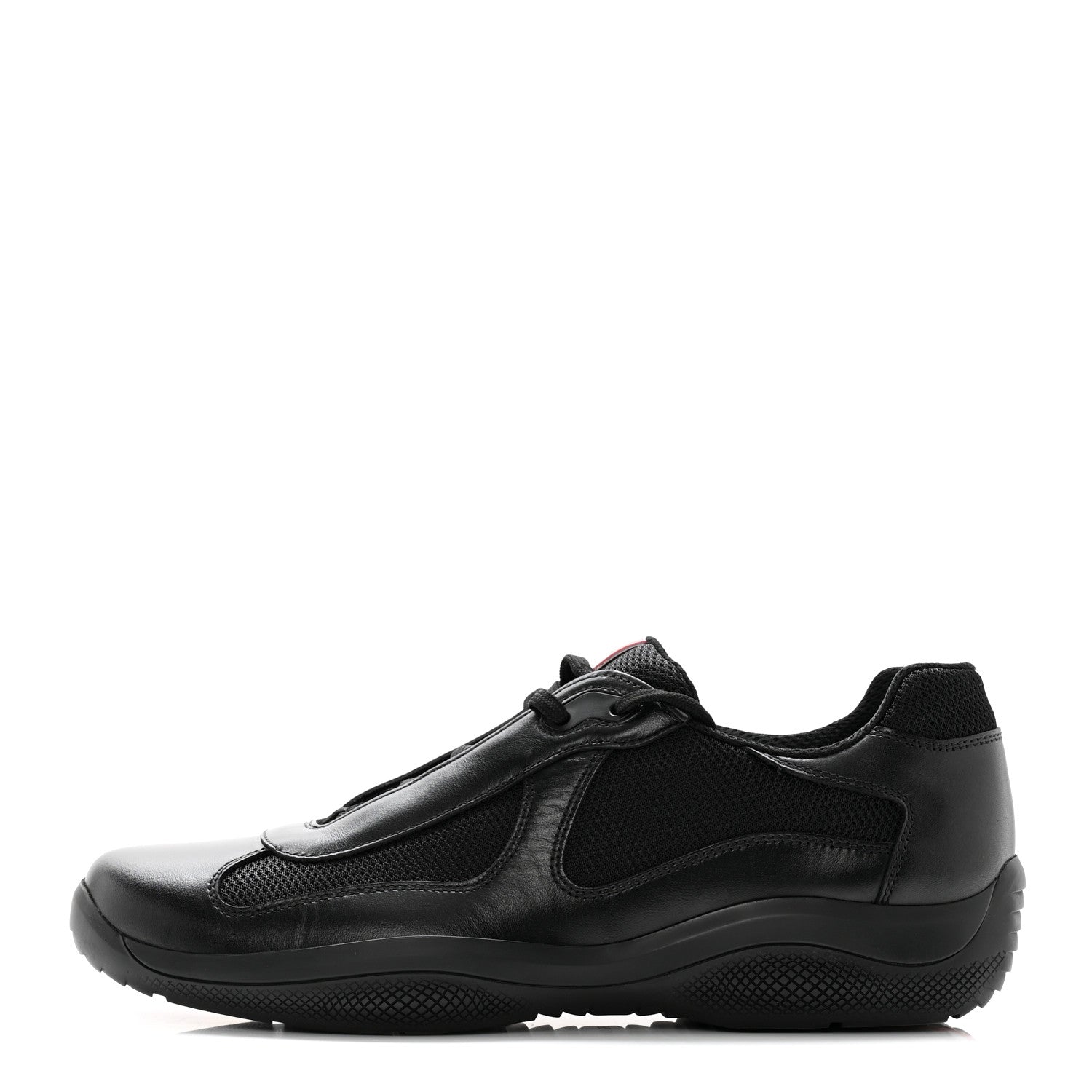 Prada Calfskin Mesh Neoprene America’s Cup Sneakers 9 Black 1 of 13