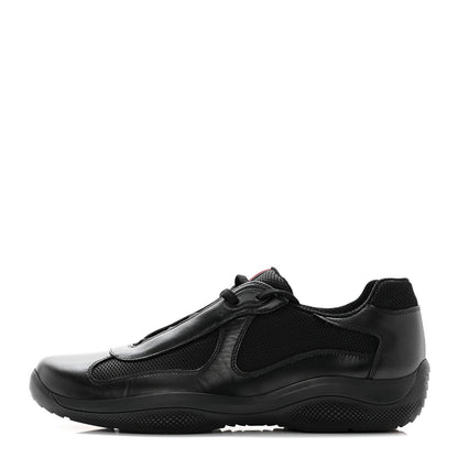 Prada Calfskin Mesh Neoprene America’s Cup Sneakers 9 Black 1 of 13