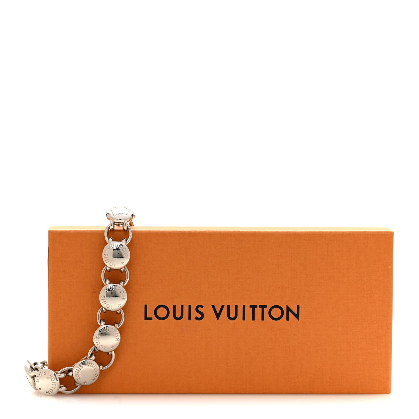 Metal LV Studs Necklace Silver