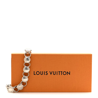 Louis Vuitton Metal LV Studs Necklace Silver 6 of 6