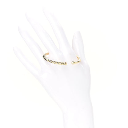 David Yurman 18K Yellow Gold 4mm Cablespira Bracelet 2 of 5
